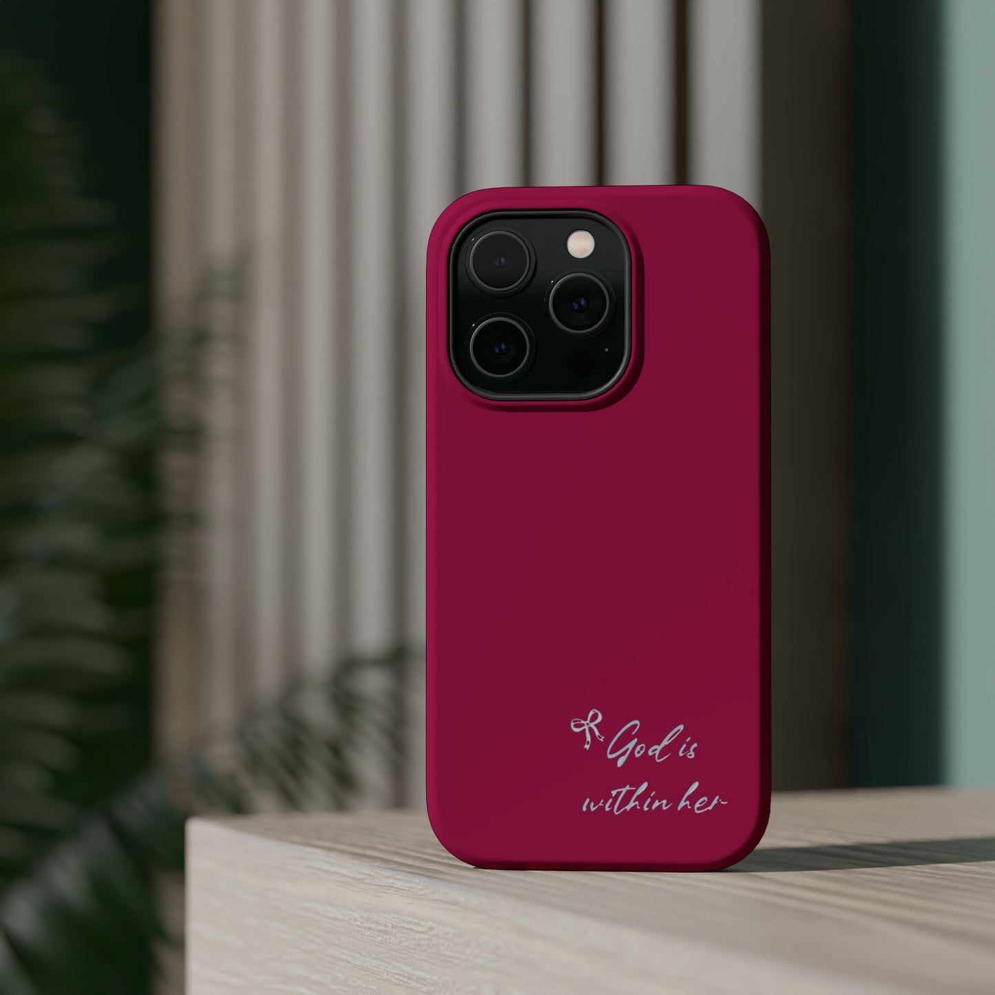 God Is Within Her Phone Case — Inspirational Magnetic Impact-Resistant Phone Case