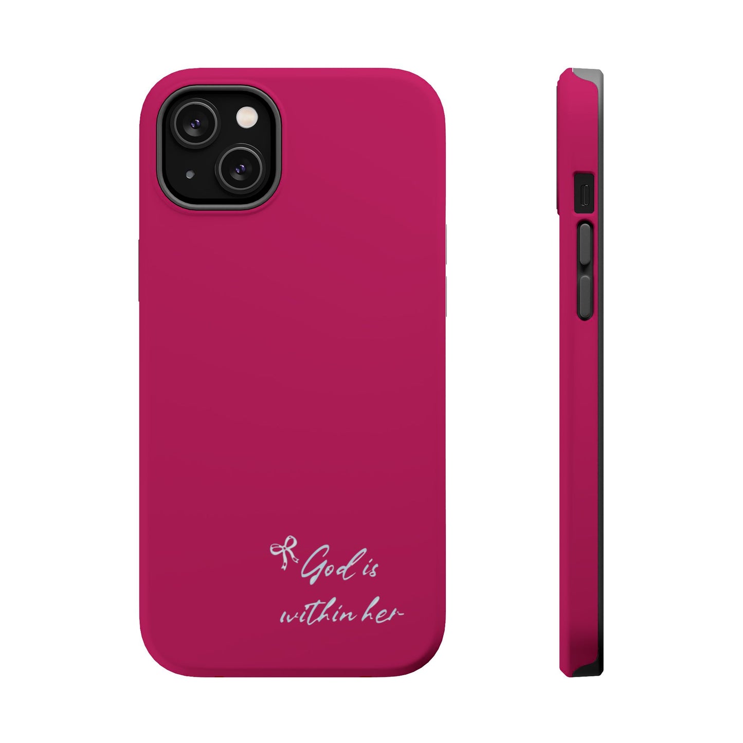 God Is Within Her Phone Case — Inspirational Magnetic Impact-Resistant Phone Case