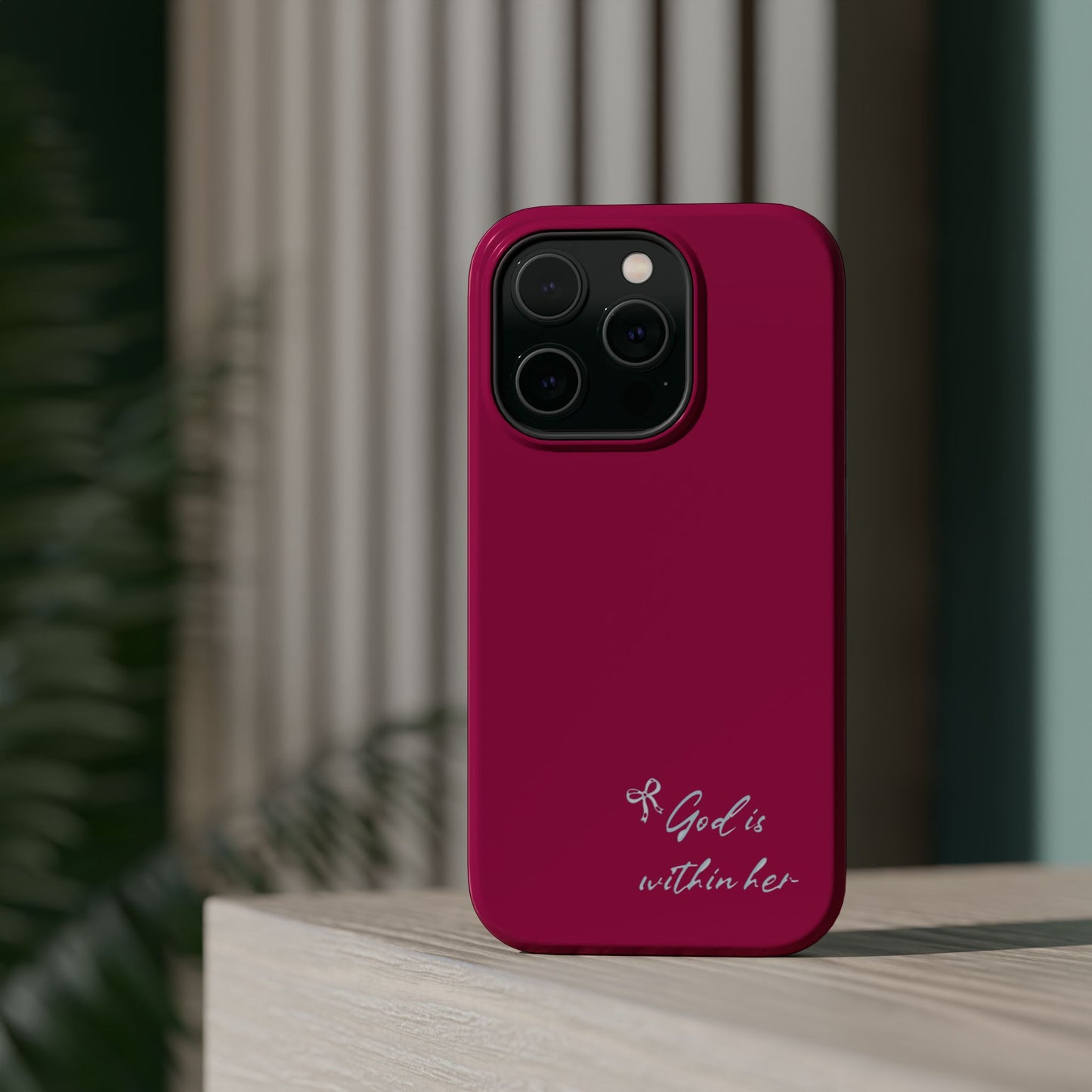 God Is Within Her Phone Case — Inspirational Magnetic Impact-Resistant Phone Case