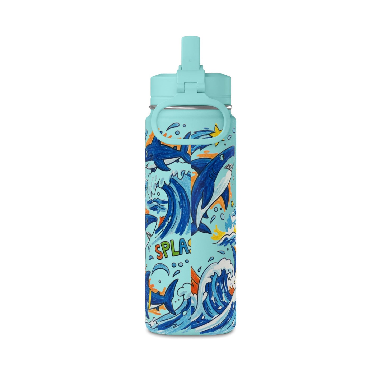 Kids Shark 20oz Water Bottle | Cute Shark Design