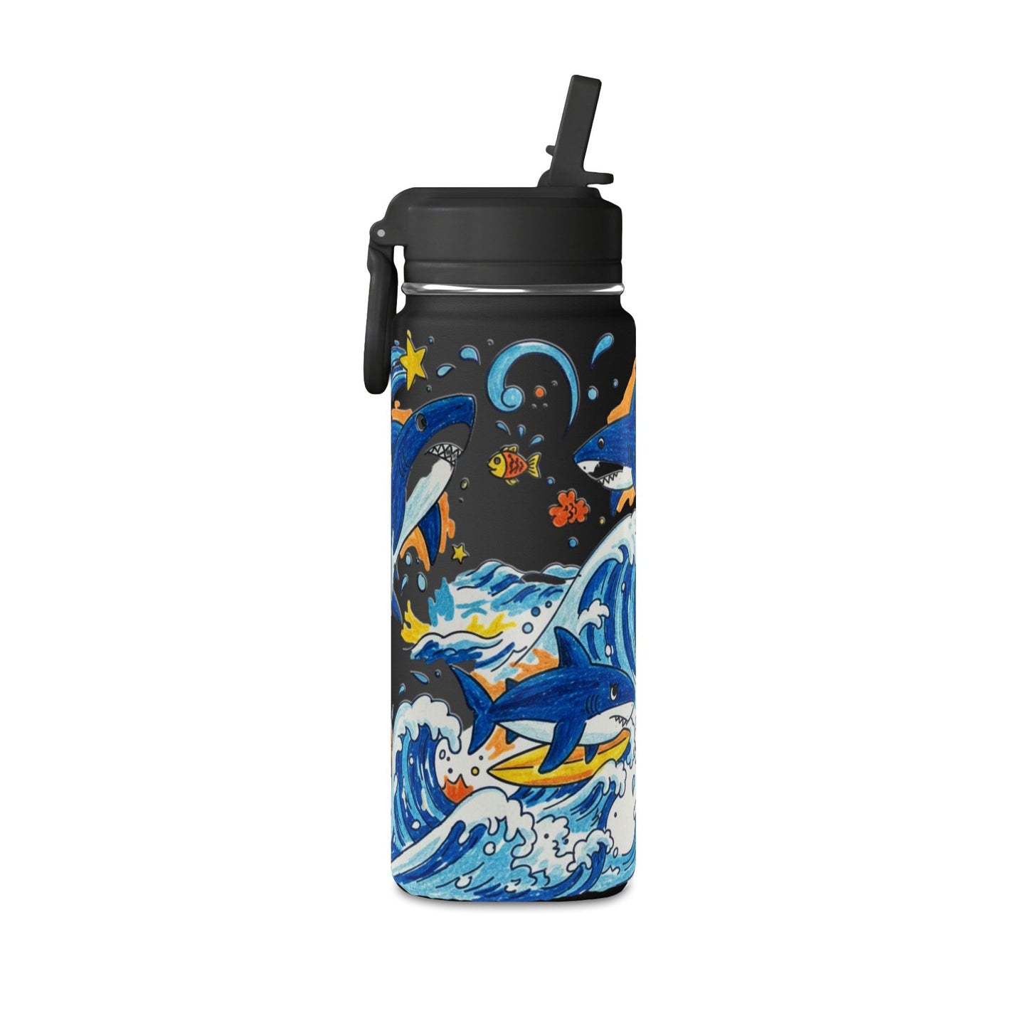 Kids Shark 20oz Water Bottle | Cute Shark Design