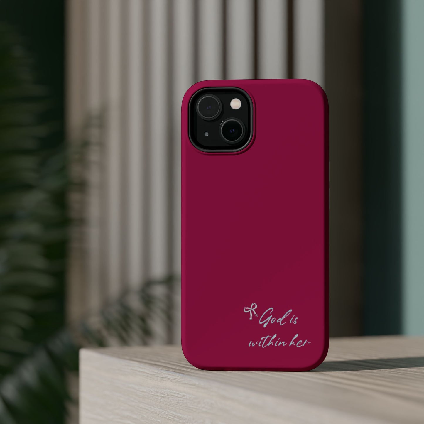 God Is Within Her Phone Case — Inspirational Magnetic Impact-Resistant Phone Case