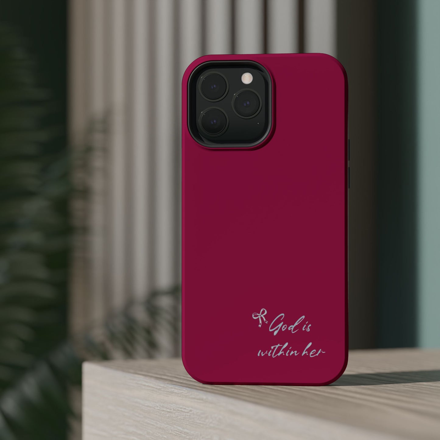 God Is Within Her Phone Case — Inspirational Magnetic Impact-Resistant Phone Case