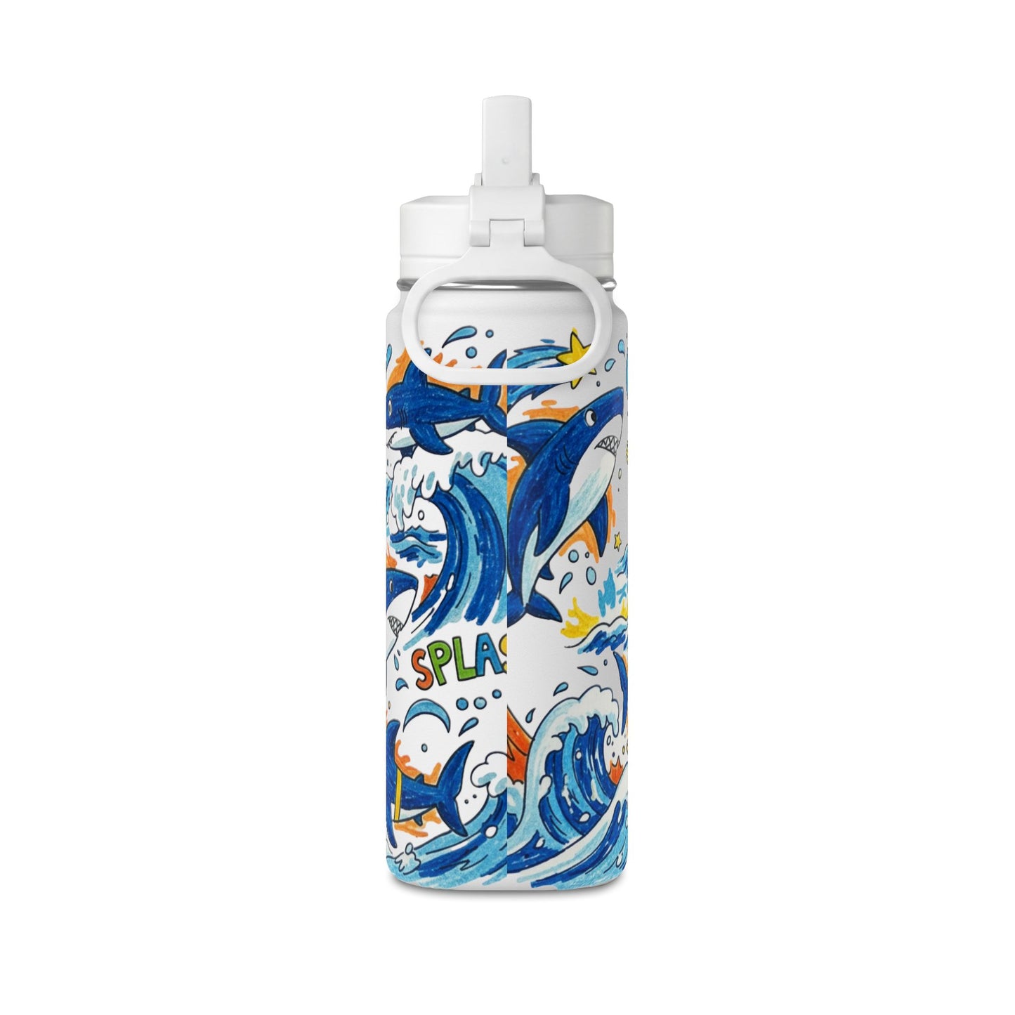 Kids Shark 20oz Water Bottle | Cute Shark Design