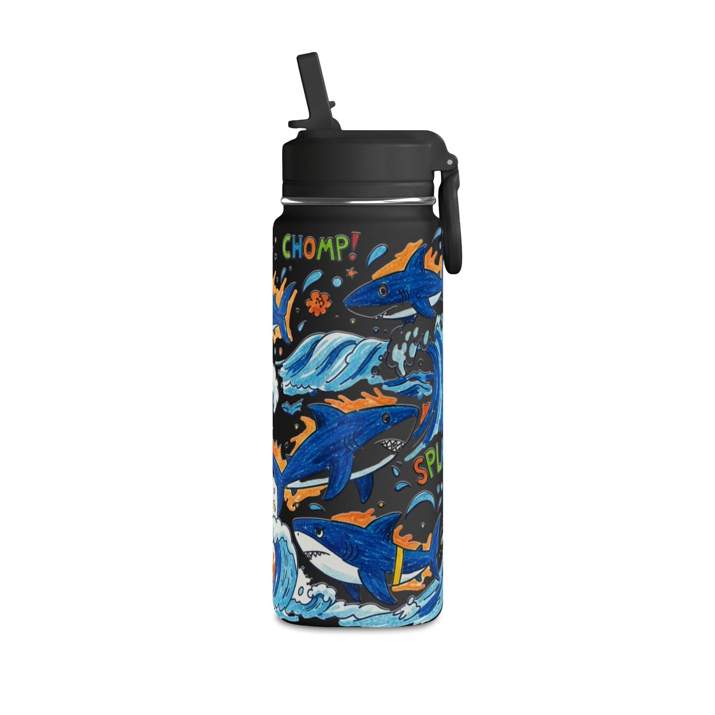 Kids Shark 20oz Water Bottle | Cute Shark Design