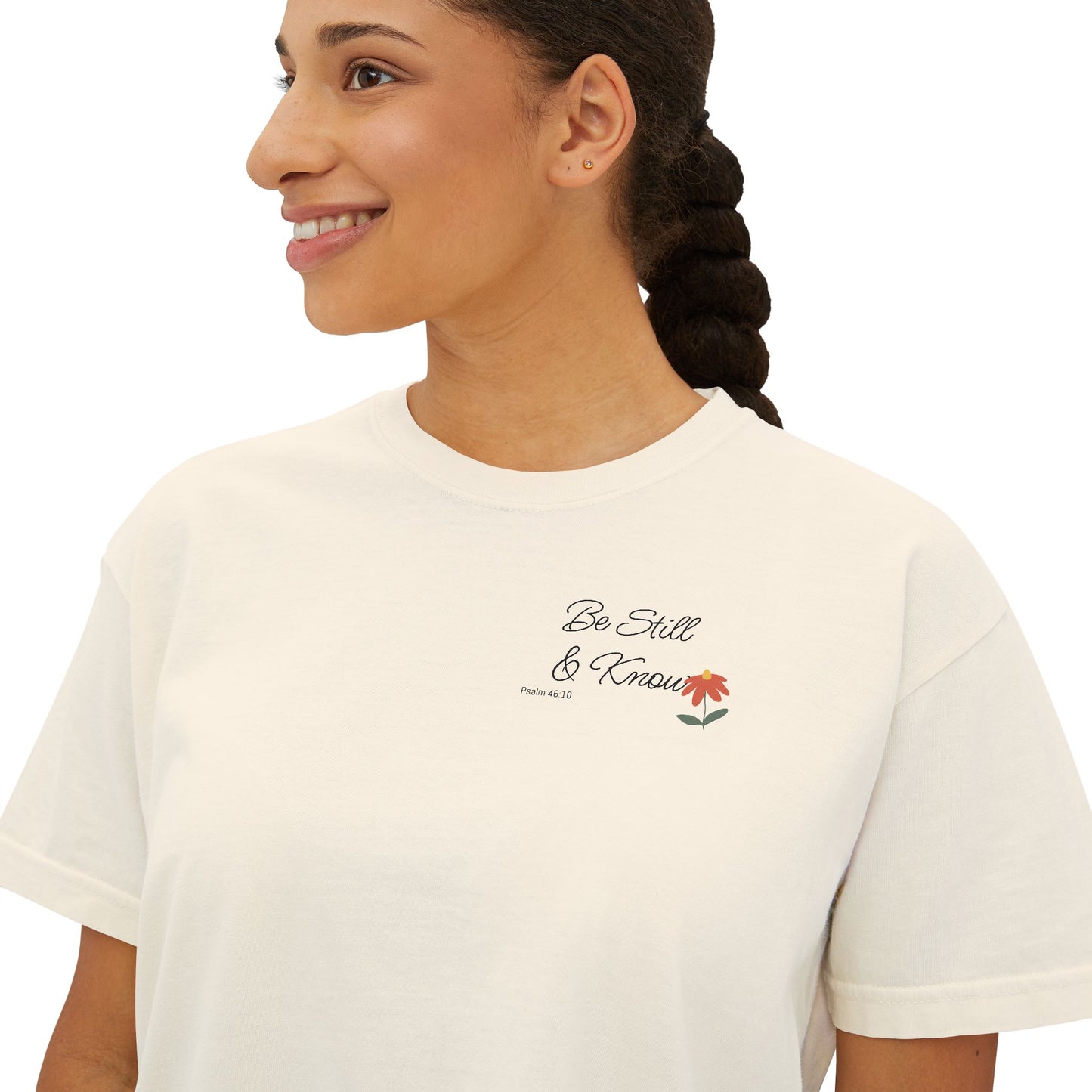 Be Still and Know boxy tee | Christian scripture tee